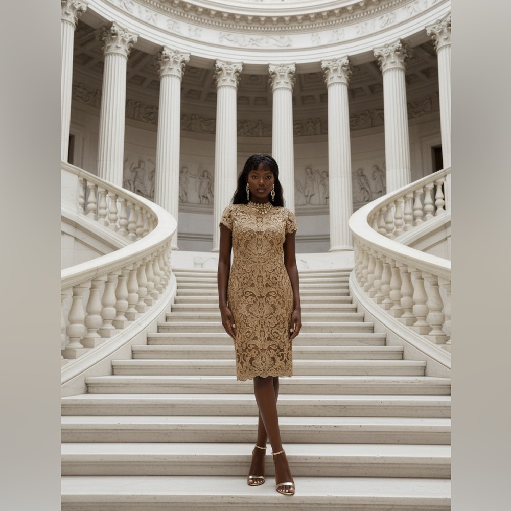 Tadashi Shoji embroidered dress